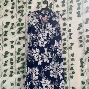 Caribbean Joe Sleeveless Hawaiian Print Dress S